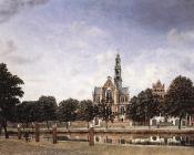 让 范 德 海登 : View of the Westerkerk, Amsterdam
